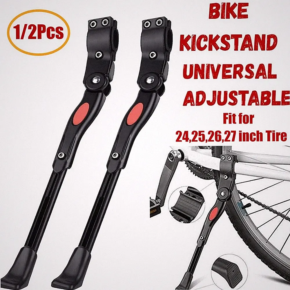 1/2 Bike KICK STAND Bicycle UNIVERSAL Mountain MTB Road Adjustable Side 24"-27"