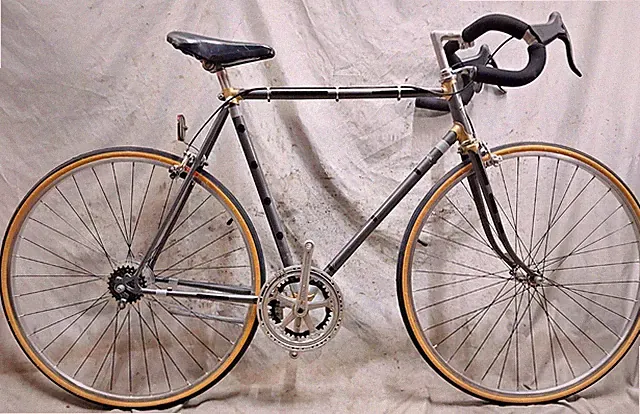 1976 Sanwa Touring Road Bike Large 58cm Gray Lugged Steel Vintage 10S Japanese ~