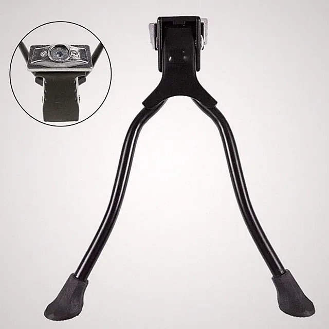1x Alloy Double-Leg Center Mount Bicycle Bike Kick Stand Black 26inch Cycle NEW