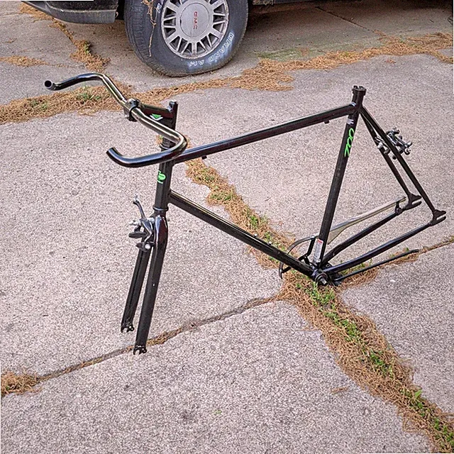 23" Takara 700c Single Speed Fixie Steel Bike Frame, Fork, Handlebar Set