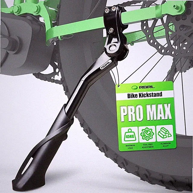 Bike Kickstand Aluminum Alloy Heavy Duty Adjustable for 24-29 Inch Bikes