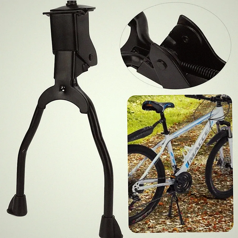 Center Mount Double Leg Bicycle Kickstand Adjustable Fits 26"-28" Mountain Bike