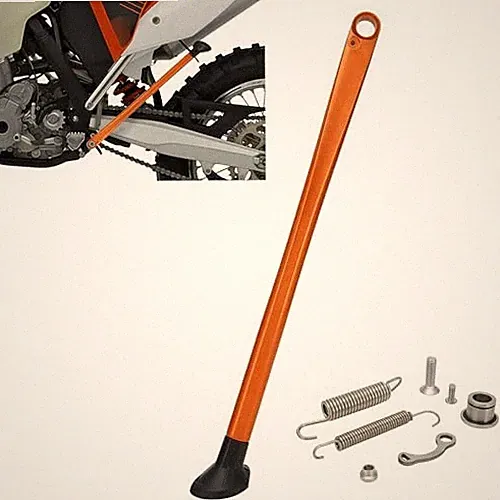 Dirt Bike Kickstand Side Stand Forging Aluminum With Springs For XC XCW orange