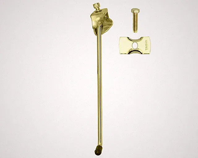 Gold Center Mount Steel Kickstand 10-1/2 For 26 Beach Cruiser Lowrider Bicycle.