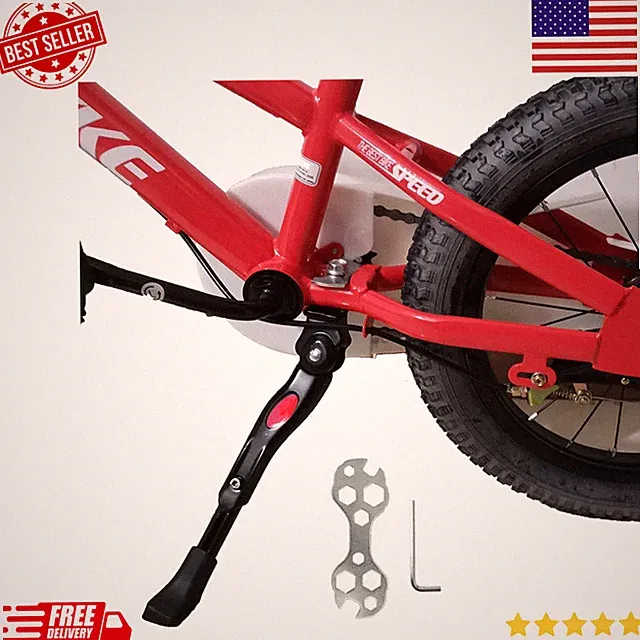 Kids Bicycle Stand 16 18 20 Inch Adjustable Aluminum Kickstand
