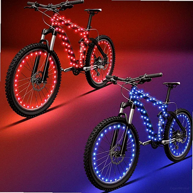 Set of 2 LED Bike Wheel Lights Bright Bicycle Spoke Frame Lights Cycling Deco...