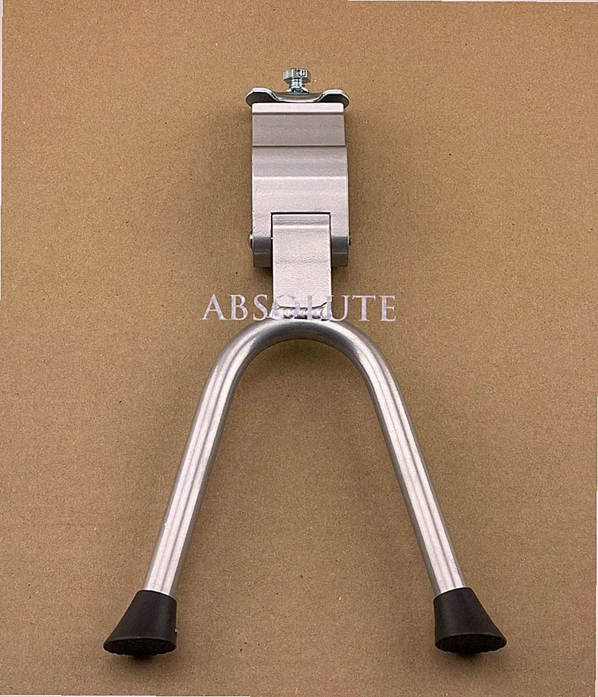 SILVER BICYCLE DROP STAND DUAL KICKSTAND CHOPPER RAR ROD CRUISER LOWRIDER BIKE.