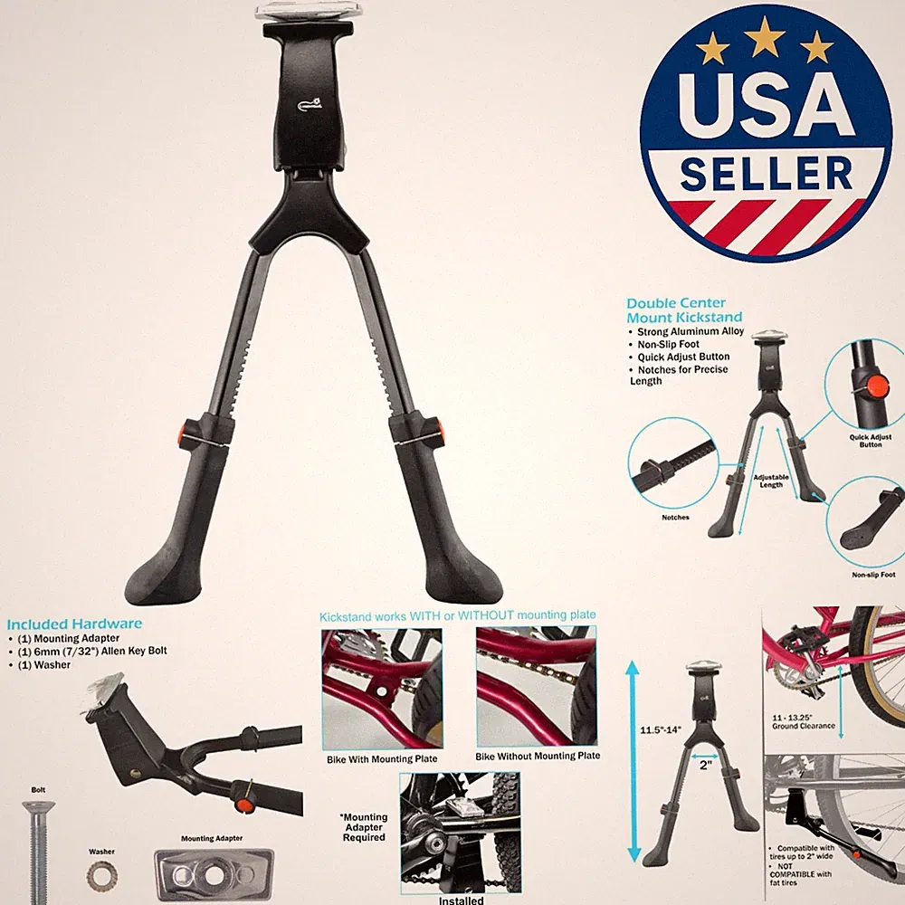 Stable Aluminum Kickstand with Non-Slip Design for Easy Bicycle Maintenance